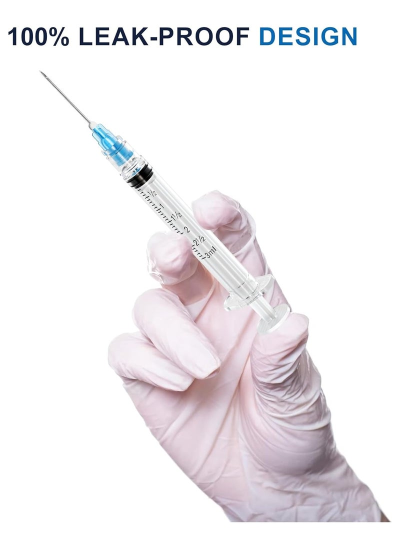 3W Healthcare 3Ml 23G 1In Luer locking syringe with needles 100PCS  - Image 4