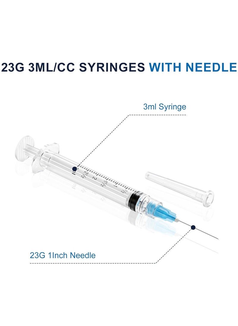 3W Healthcare 3Ml 23G 1In Luer locking syringe with needles 100PCS  - Image 5