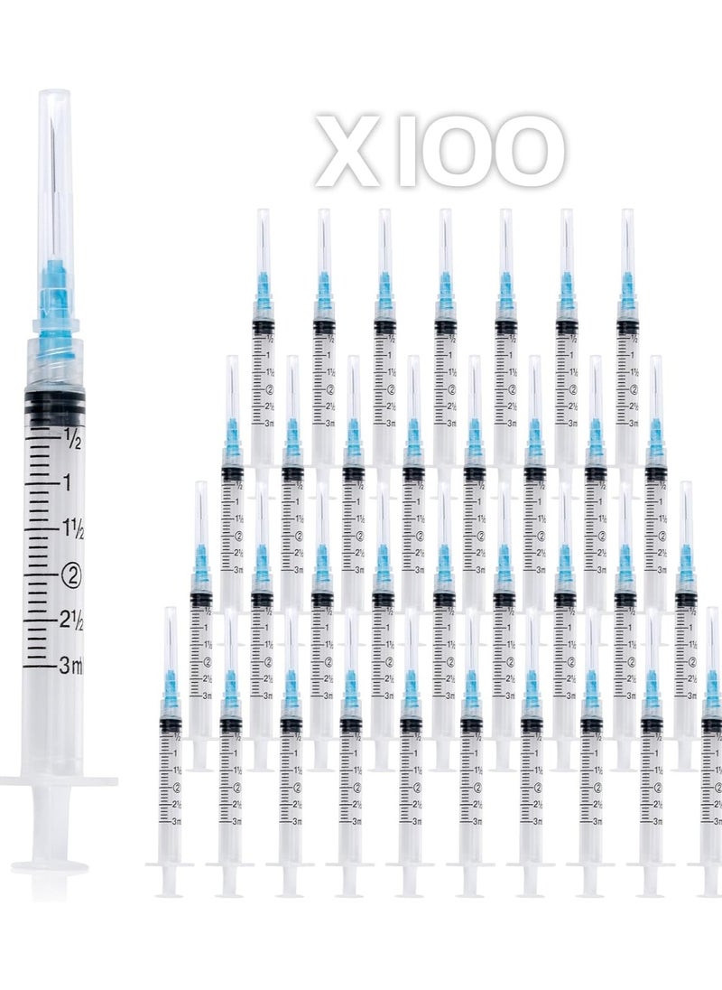 3W Healthcare 3Ml 23G 1In Luer locking syringe with needles 100PCS  - Image 2