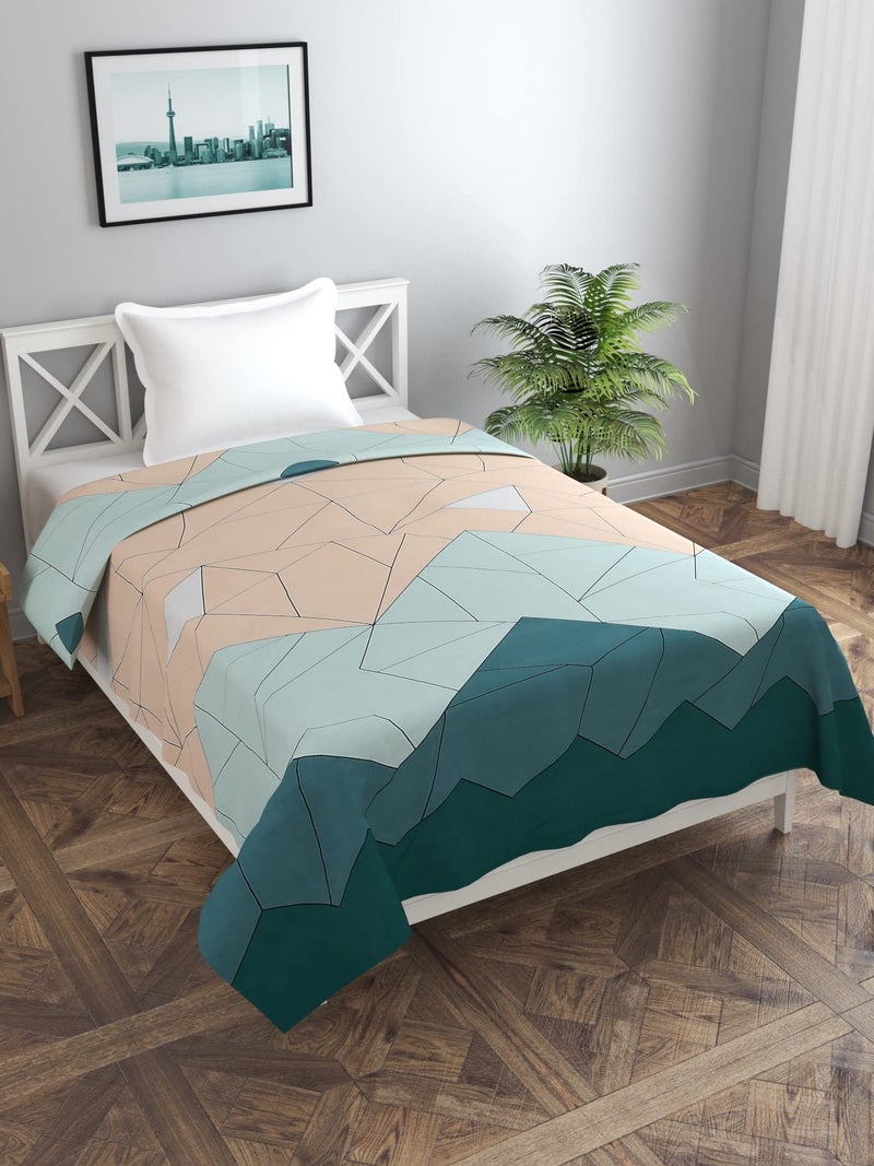 BREVARD غطاء لحاف مفرد من قماش جلاسيكوتون من بريفارد مع سحاب (60x90 بوصة، متعدد الألوان) - Image 1