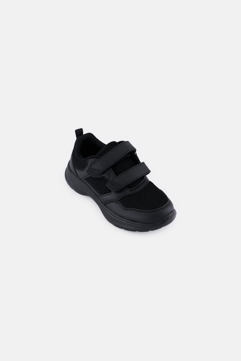 English Laundry Kids Boy Velcro Closure Shoes, Black - Image 1