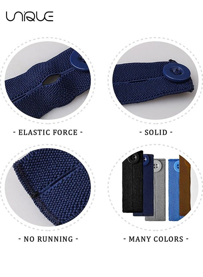 Unique 4 PCS Elastic Waistband Extenders, Adjustable Waist Extenders for Pants for Women and Men, Pregnancy Pants Extender Jeans Pants Button Extender (4 Colors)  - Image 4