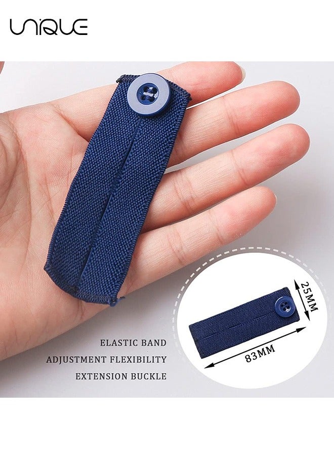 Unique 4 PCS Elastic Waistband Extenders, Adjustable Waist Extenders for Pants for Women and Men, Pregnancy Pants Extender Jeans Pants Button Extender (4 Colors)  - Image 2