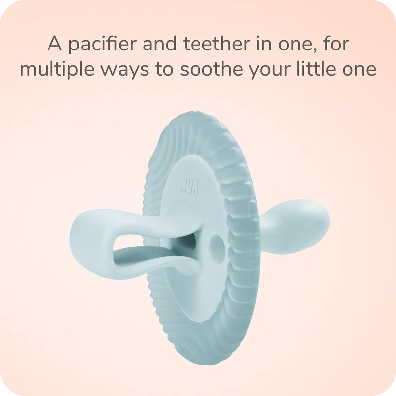 NUK Comfy Duet 100% Silicone Soother 2-in-1 BPA Free Pacifier and Teether - Image 2