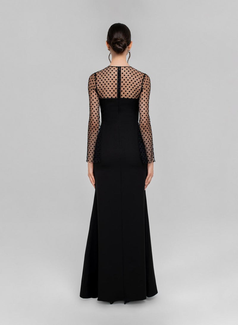 CHASE Crew Neck Mesh Detailed Maxi Dress - Image 2