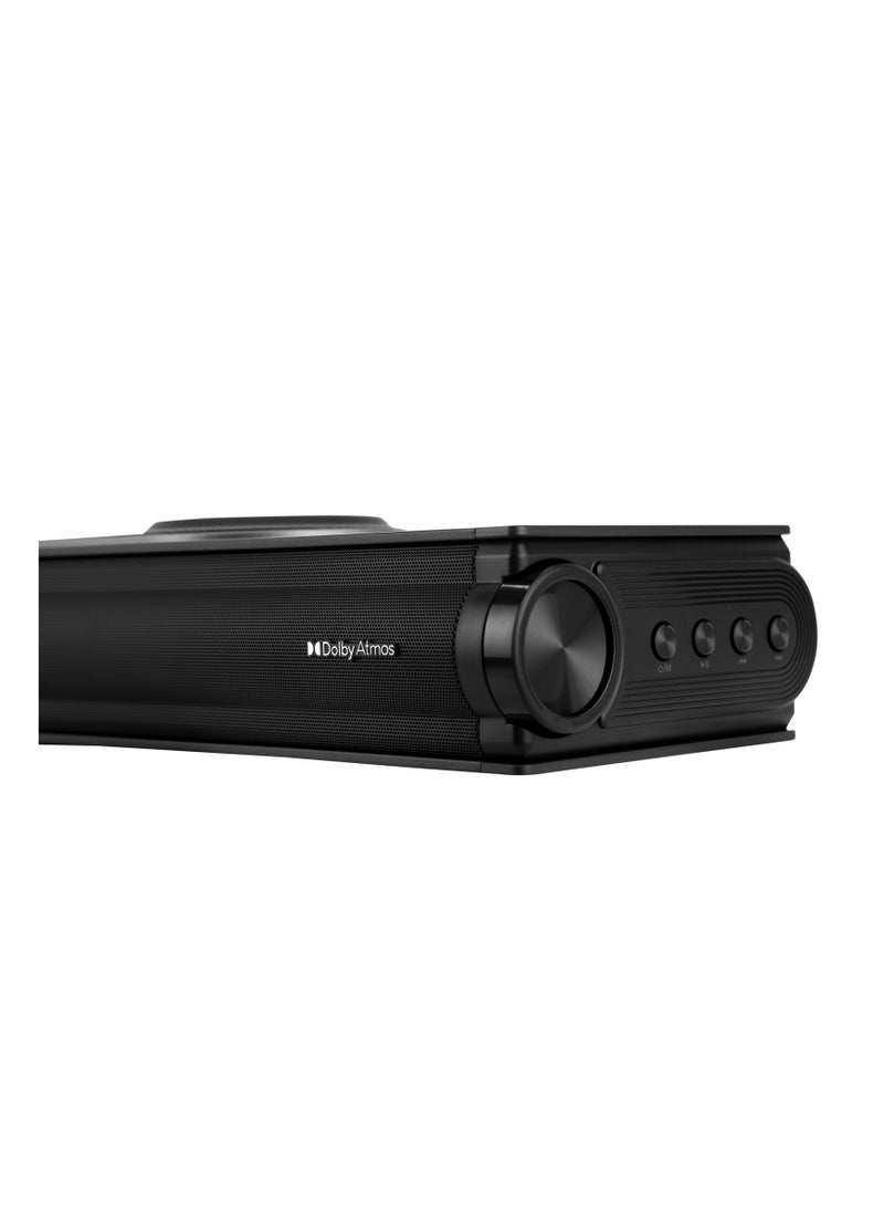 GEEPAS - 3.2CH All-In-One Dolby ATMOS Sound Bar With 3D Sound And LED Display, USB/AUX/DSB/COAX, Bluetooth 5.0, Optical HDMI & Coaxial  Input, Remote Control, Output Power 160W Peak Power 200W - Image 1