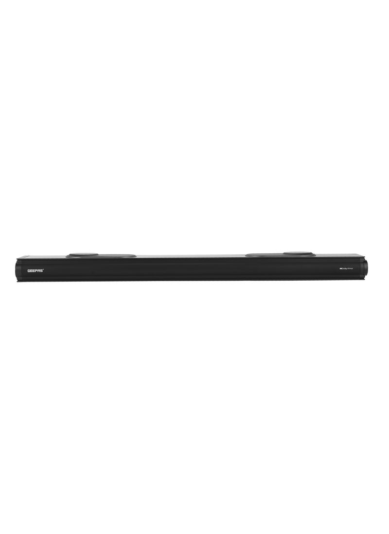 GEEPAS - 3.2CH All-In-One Dolby ATMOS Sound Bar With 3D Sound And LED Display, USB/AUX/DSB/COAX, Bluetooth 5.0, Optical HDMI & Coaxial  Input, Remote Control, Output Power 160W Peak Power 200W - Image 1