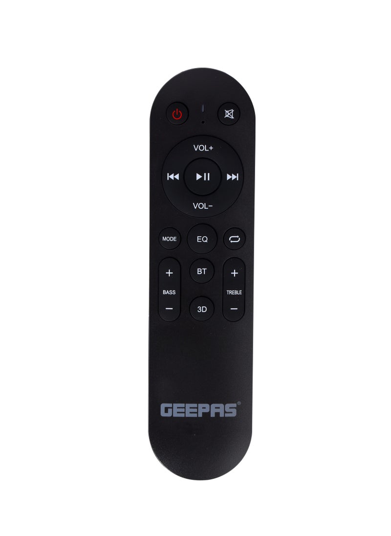 GEEPAS - 3.2CH All-In-One Dolby ATMOS Sound Bar With 3D Sound And LED Display, USB/AUX/DSB/COAX, Bluetooth 5.0, Optical HDMI & Coaxial  Input, Remote Control, Output Power 160W Peak Power 200W - Image 1