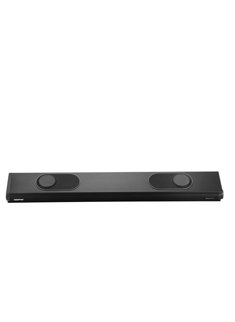 GEEPAS - 3.2CH All-In-One Dolby ATMOS Sound Bar With 3D Sound And LED Display, USB/AUX/DSB/COAX, Bluetooth 5.0, Optical HDMI & Coaxial  Input, Remote Control, Output Power 160W Peak Power 200W - Image 1