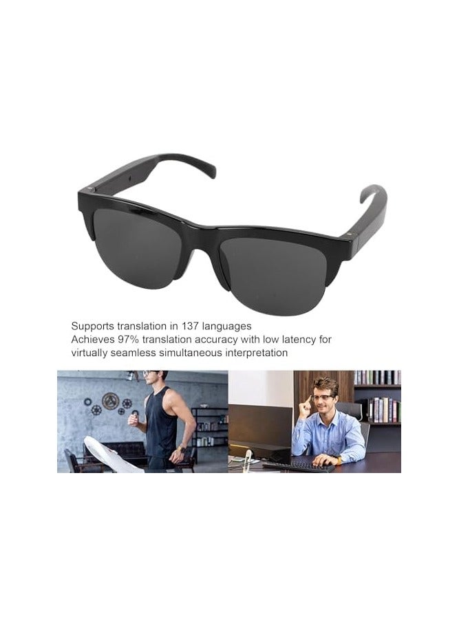 نظارات شمسية ذكية بتقنية البلوتوث 5.4 مع ميكروفون مدمج وصوت عالي الدقة وترجمة فورية بعدة لغات – نظارات لاسلكية متعددة الوظائف للرياضة الخارجية والقيادة والمكالمات بدون استخدام اليدين - Image 5