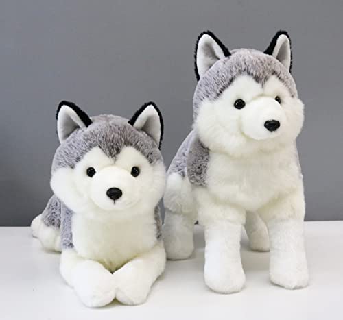 Ice King Bear 2 Pcs Siberian Huskies Stuffed Animals Standing and Lying Plush Toy - Image 5