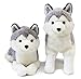 Ice King Bear 2 Pcs Siberian Huskies Stuffed Animals Standing and Lying Plush Toy - Image 2