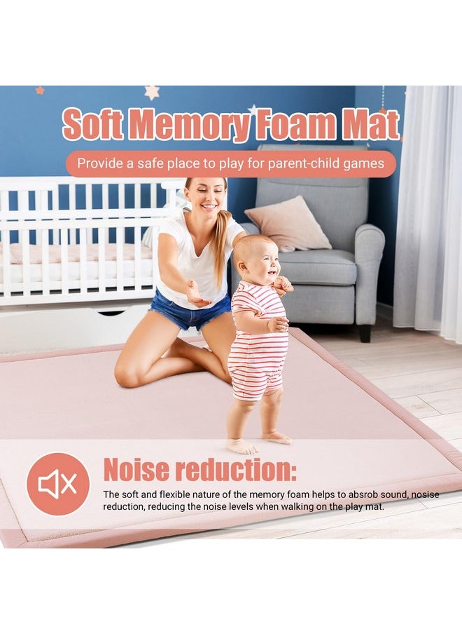 HOMBYS - HOMBYS 1.2-Inch Thick Play Mat for Playpen 50x50, Memory Foam Baby Play Carpet Mat with Non-Slip Backing for Kids Toddler Crawling and Play, Super Soft Velvet Playmat for Nusery - Image 1