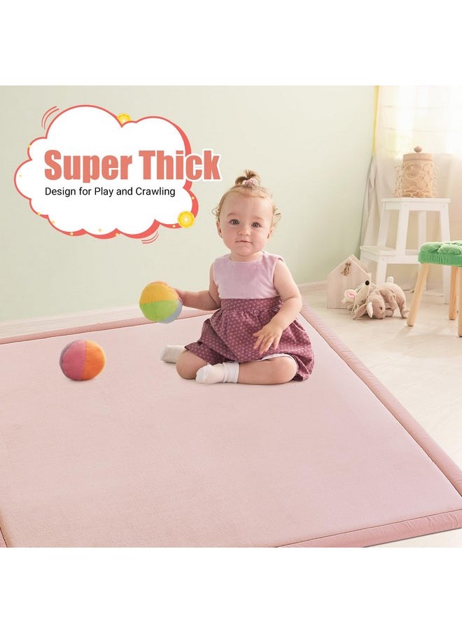 HOMBYS - HOMBYS 1.2-Inch Thick Play Mat for Playpen 50x50, Memory Foam Baby Play Carpet Mat with Non-Slip Backing for Kids Toddler Crawling and Play, Super Soft Velvet Playmat for Nusery - Image 1