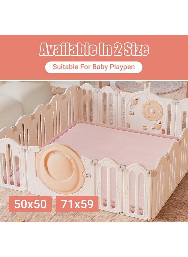 HOMBYS - HOMBYS 1.2-Inch Thick Play Mat for Playpen 50x50, Memory Foam Baby Play Carpet Mat with Non-Slip Backing for Kids Toddler Crawling and Play, Super Soft Velvet Playmat for Nusery - Image 1
