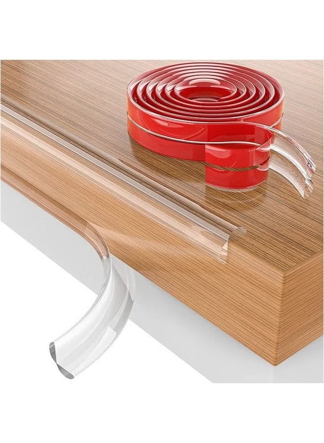 Transparent Baby Proofing Edge and Corner Protector Strip – Soft Silicone Cushion Guard for Furniture, Wall Corners & Table Edges – Anti-Collision Safety Bumper for Kids & Toddlers – Pre-Taped, Easy to Install, 2m Trim - Image 1