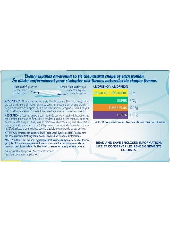 o.b. Applicator Free Digital Tampons (Regular), 40 Count - Image 3