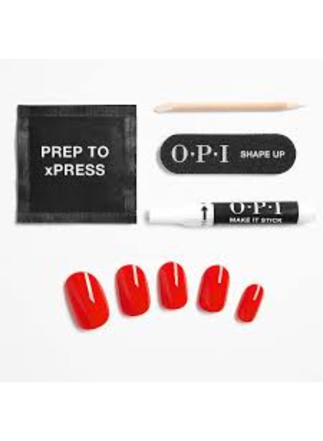 Opi xPress/On False Gel-Like Nails Color Cajun Shrimp x30 - Image 2