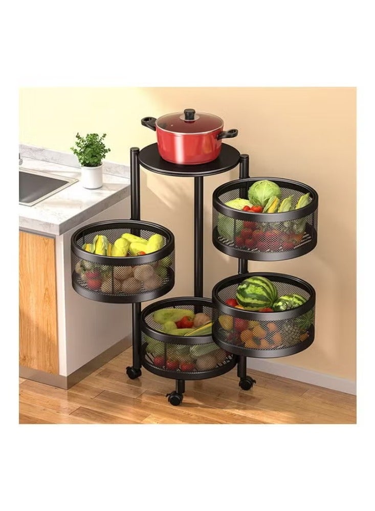 Rotating Shelf Basket Black - Image 1