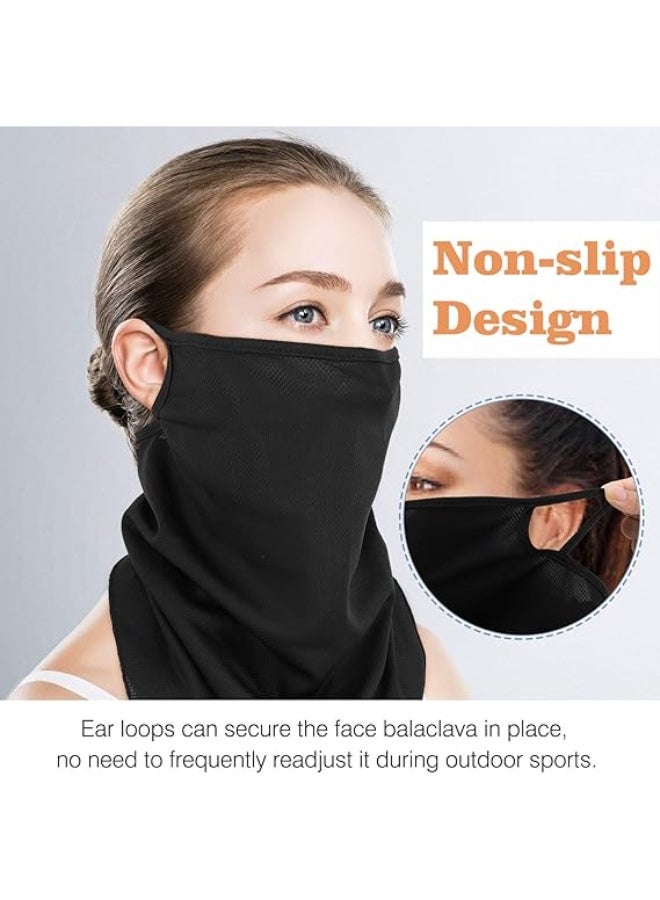 Bukela Scarf Mask Bandana with Ear Loops 3 Pack, Neck Gaiter Balaclava Dust UV Sun Protection Outdoors Face Mask for Women Men - Image 5