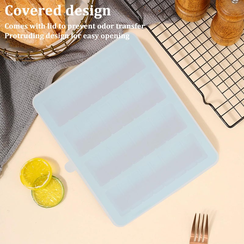 Sidosir 2PCS Butter Silicone Mold with Lid, Non-Stick Butter Mold Tray with Measurements for Making Butter for Chocolate Making and Homemade Cakes Baking - Image 5