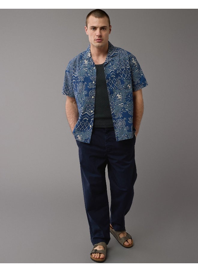 American Eagle - AE Printed Button-Up Poolside Shirt - Image 1