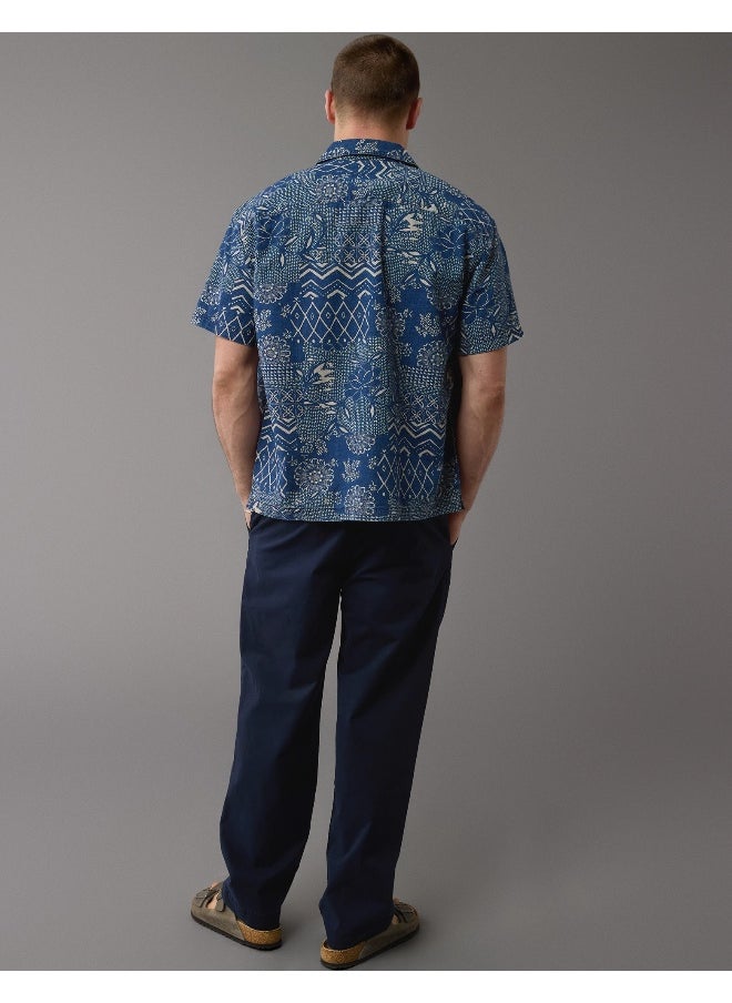 American Eagle - AE Printed Button-Up Poolside Shirt - Image 1