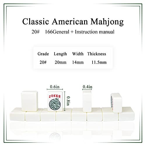 drizzle Travel Mini American Mahjong Set - 166 White Tiles Includes Jokers 0.8" White Melamine Material - with Racks Instructions and Panda Bag 2.20 Pounds - Image 5