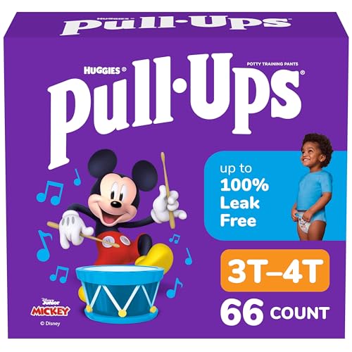 Pull-Ups Boys' Potty Training Pants, Size 3T-4T Training Underwear (32-40 lbs), 66 Count - Image 1