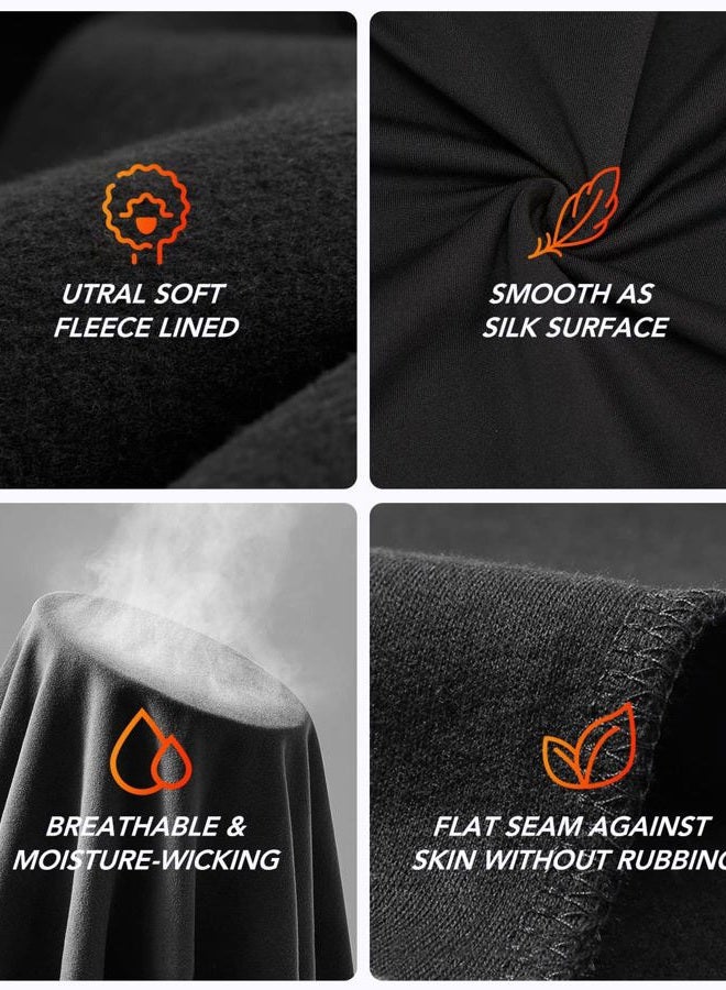 TEEPIRE 2Pack Mens Thermal Underwear Set with Lightweight Ultra Soft Fleece Lined,Long John Set, Skiing Base Layer - Image 3
