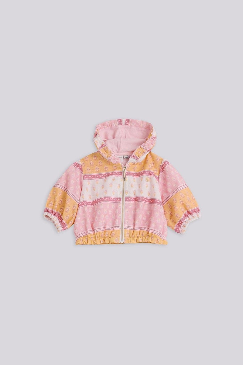 Layette Bg Store Baby Girl Patterned Tracksuit Top  - Image 1