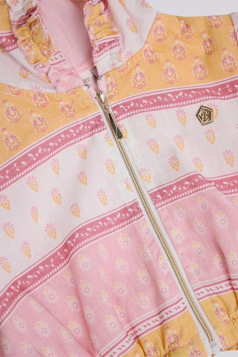 Layette Bg Store Baby Girl Patterned Tracksuit Top  - Image 3