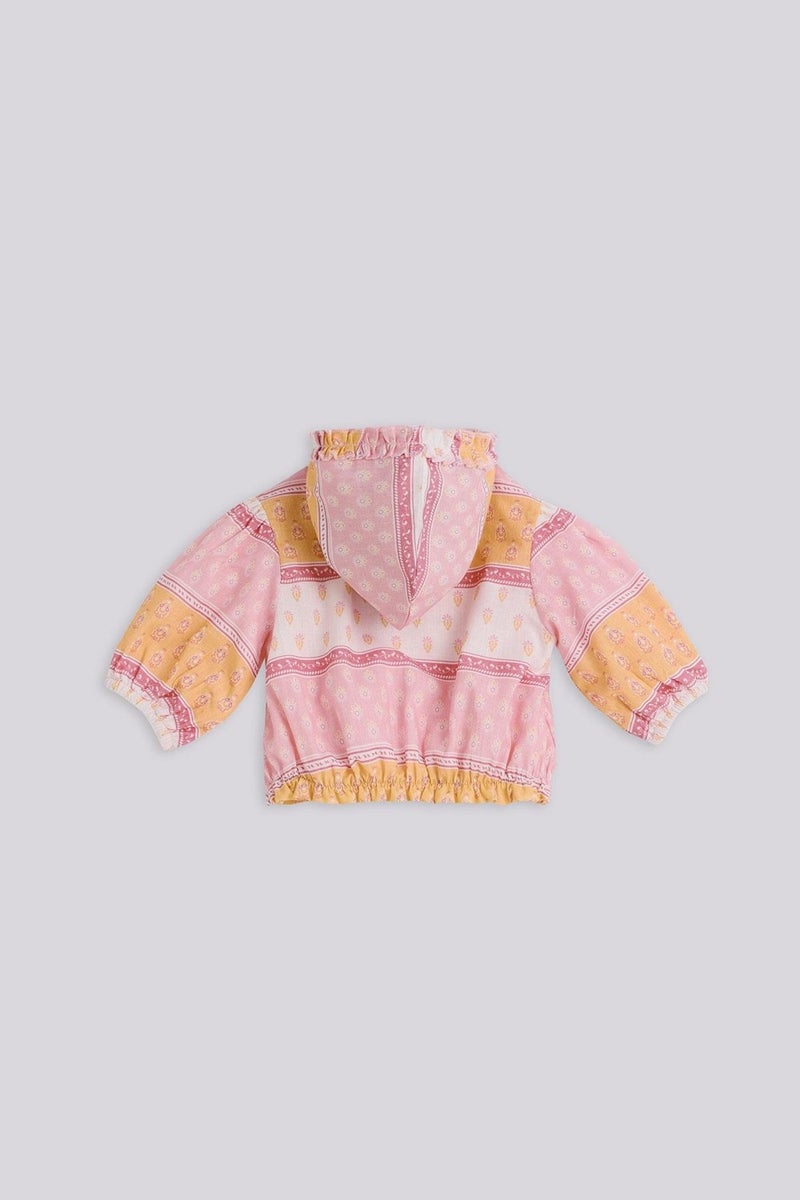 Layette Bg Store Baby Girl Patterned Tracksuit Top  - Image 2