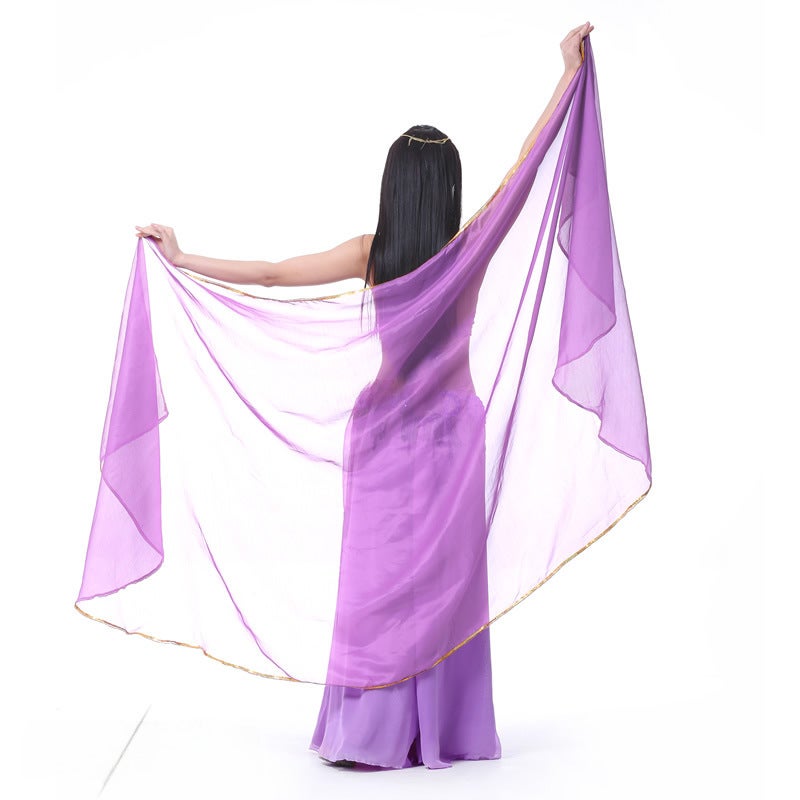 250x120cm Chiffon Belly Dance Veil Light purple 