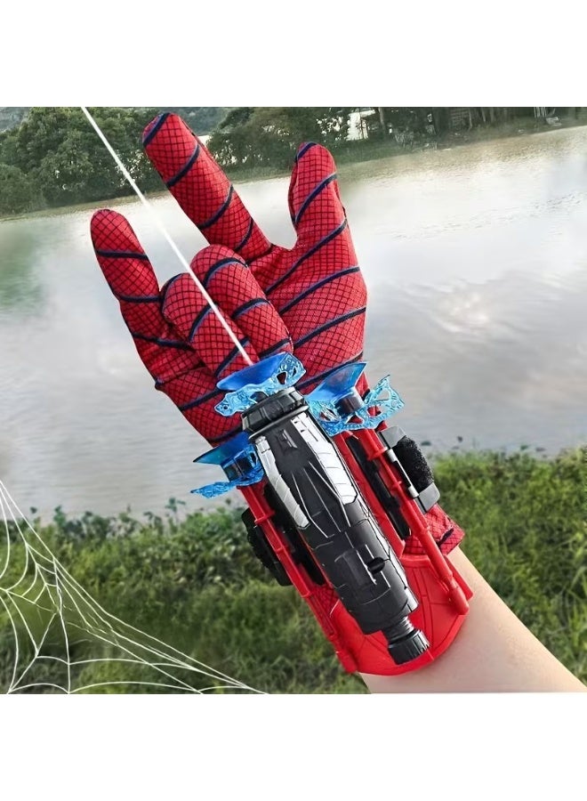 Goolsky Spider Launcher Gloves - Experience Superhero Thrills - Launch Elastic Ropes, Perfect Party Decor & Birthday Gift - 3 Bombs, 2 Adjustable Straps for Exciting Play - Image 1