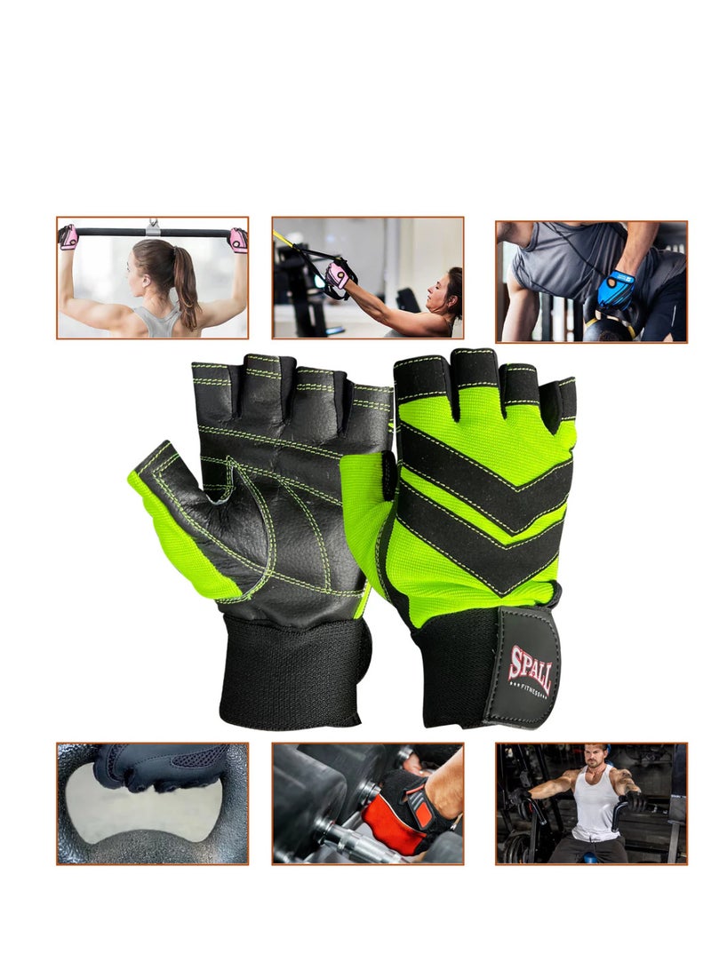 سبال رفع الأثقال قفازات جلدية حزام قصير قفازات رفع الطاقة قبضة قوية النخيل ممارسة اللياقة البدنية تعزيز قفازات المنزل الصالة الرياضية - Image 2