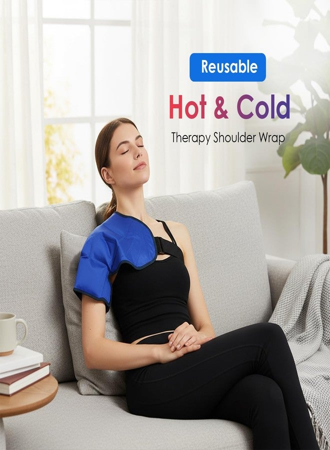 KARP Reusable Hot & Cold Shoulder Ice Pack Wrap | Flexible Gel Pack with Adjustable Straps ,for swelling, Frozen Shoulder, Dislocation & Injury Recovery | Ideal for home, office, gym, or travel (1 Pack). - Image 2