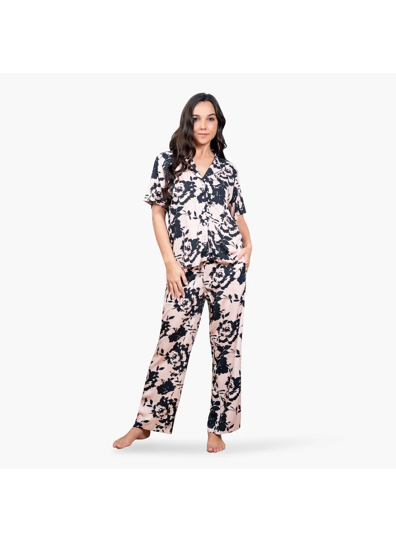 Aadaraya Floral Print Pyjama Set