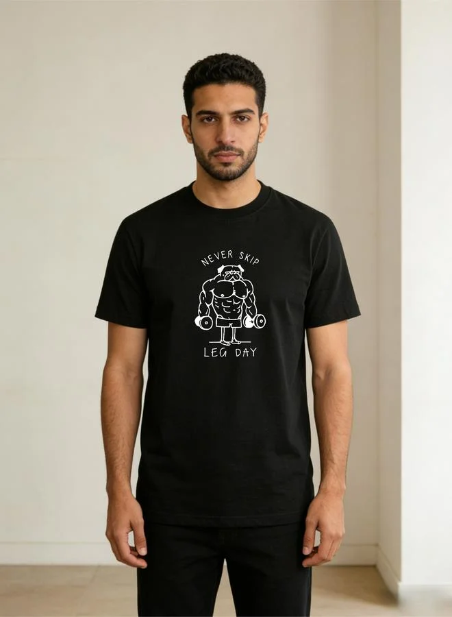 تايك تو Men Black Graphic Print Short Sleeve T-Shirt