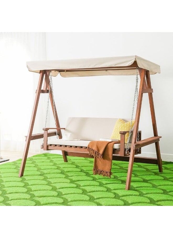 DANUBE HOME Camry Wooden Swing Solid Wood Swing Seat Garden 2 Seater Swing Chair Patio Hammock Hanging Swing Bench Seat Wooden Garden Swing Chair For Garden Outdoor Relaxing Chair  - Image 4