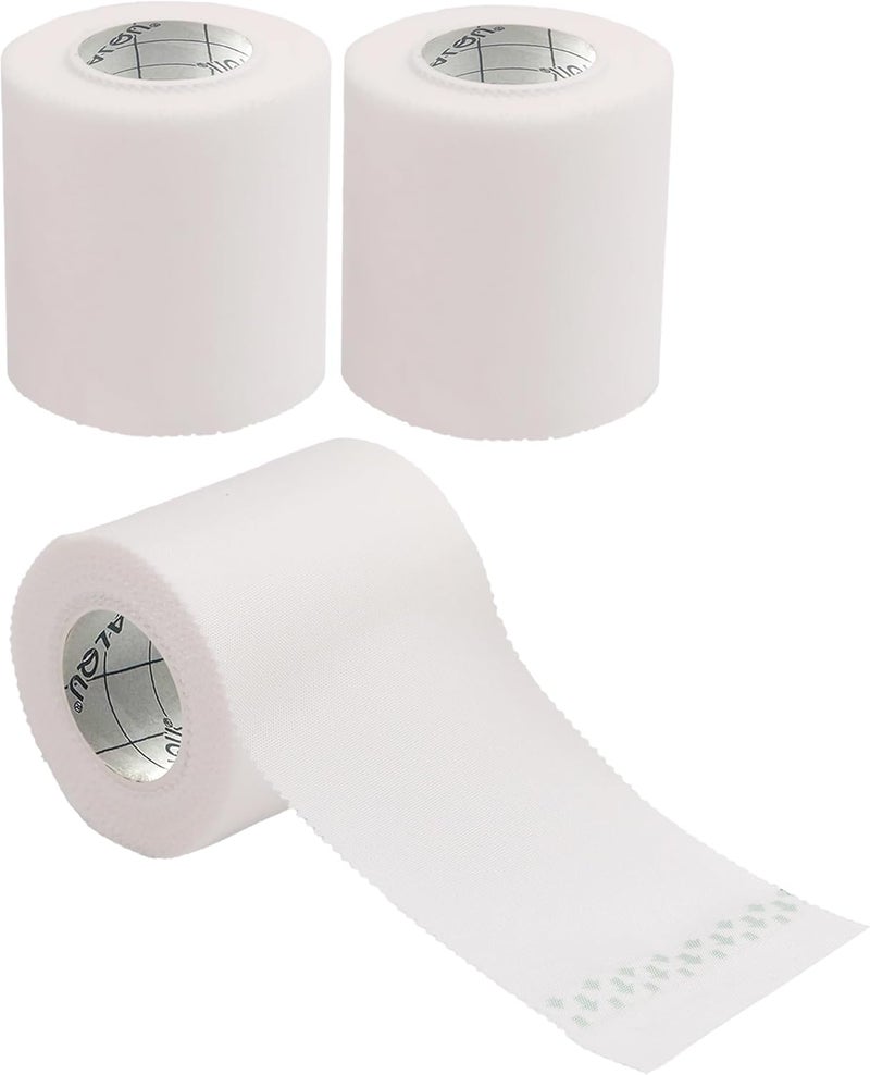 HEALQU Silk Like Medical Tape Durable Cloth Medical Tape 2in x 10yd 3 Rolls Surgical Tape Woven for Strongly Holding Large Dressings Securing Splints and Ideal for LongTerm Care - Image 1