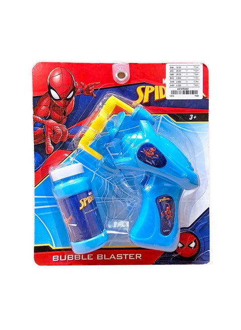 Pocket Money Spiderman Bubble Gun - Spiderman Themed Bubble Blasting Fun for Boys, Safe and Hypoallergenic, Blue