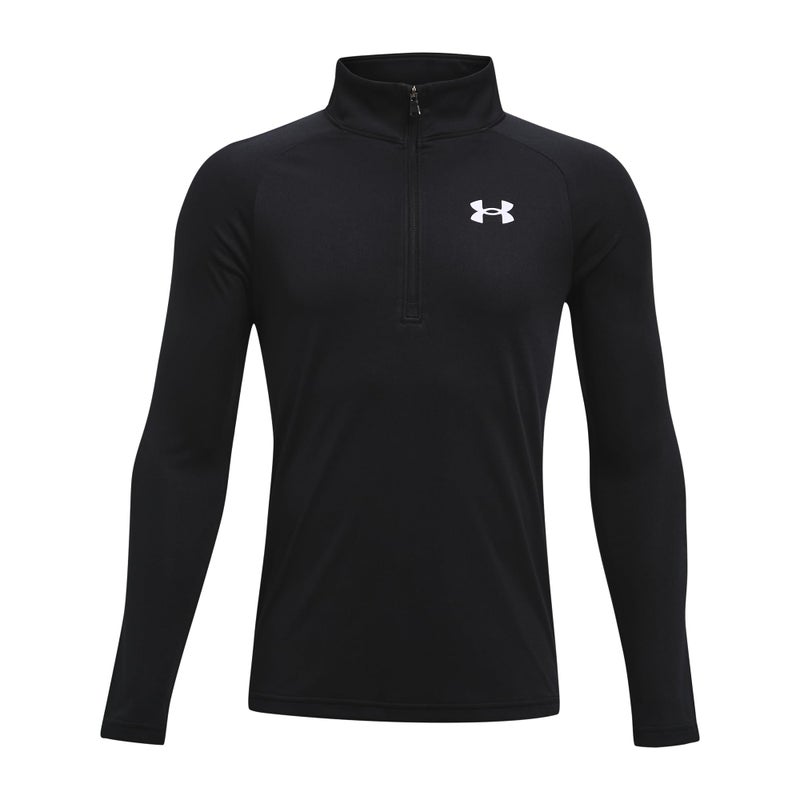Under Armour boys Tech 2.0 1/2 Zip T-shirt , Black (001)/White , X-Large - Image 2