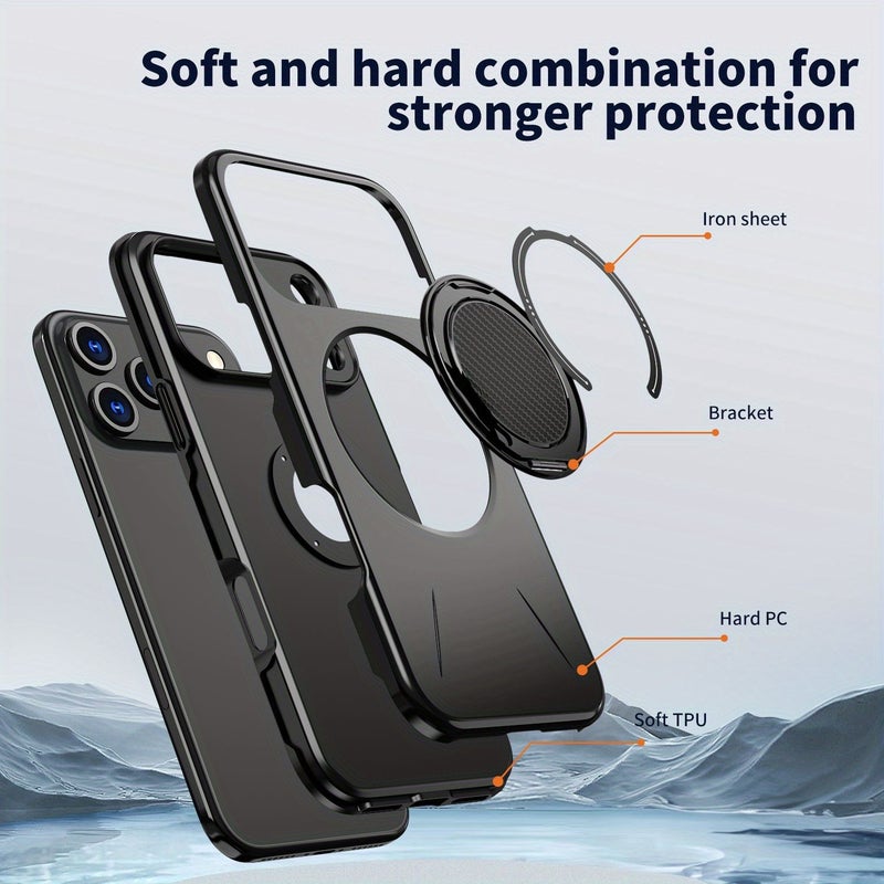 Blue 360° Rotating Car Mount Wireless Charger with Anti Fall Design for iPhone 13 16 15 14 12 - Image 4