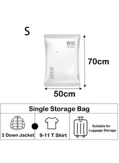 Generic 6Pcs Vacuum Storage Bags with Electric Pump Space Saver Sealer Compression Bags for Comforter and Blankets Jumbo Vacuum Seal Bags for Clothing Bedding Blankets Comforters Pillows (S)  - Image 4