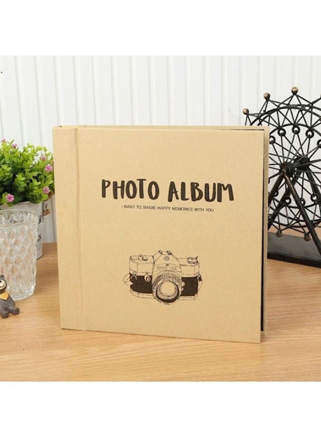NIBEMINENT Kraft Paper Photo Album Black 8inch - Image 1
