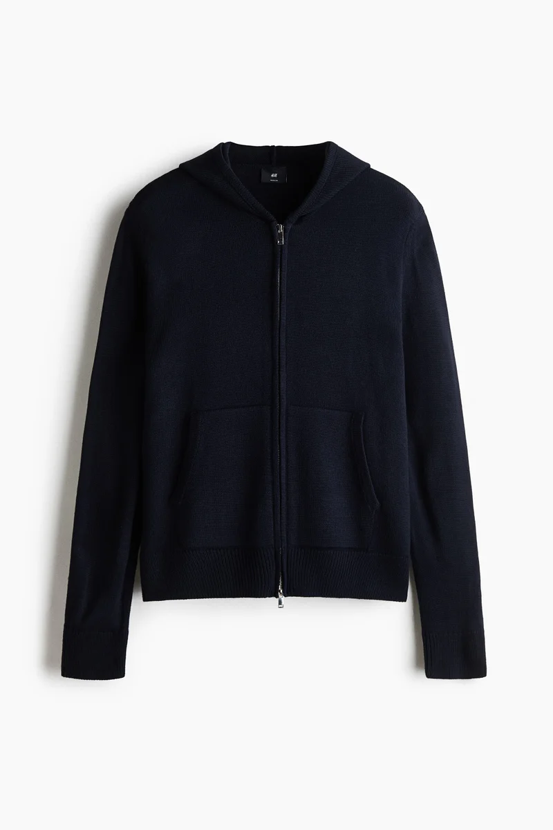 H&M Regular Fit Hooded zip-through cardigan
