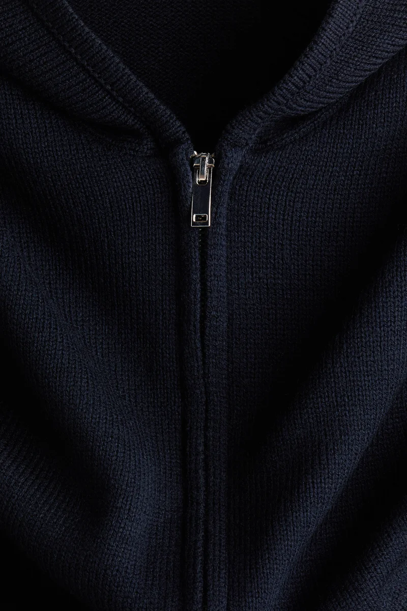 H&M Regular Fit Hooded zip-through cardigan