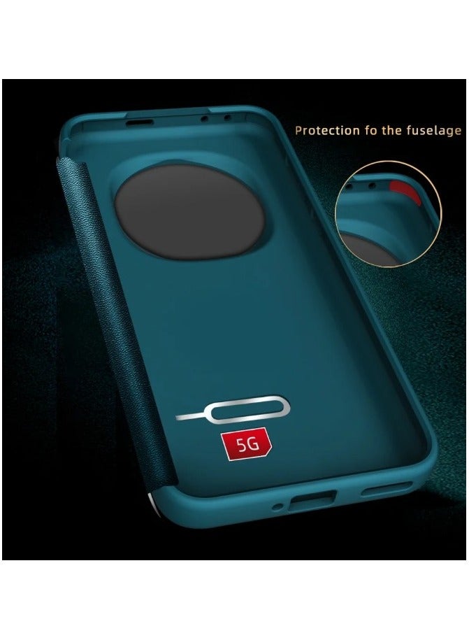 For Honor Magic 6 Pro Smart Clear View Cover ,Ultra Slim Leather Flip Protective Cover for Honor Magic 6 Pro,Black - Image 2