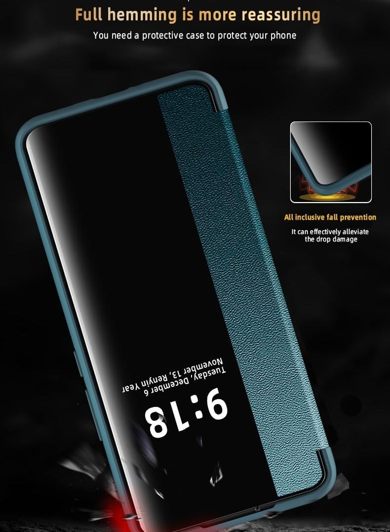 For Honor Magic 6 Pro Smart Clear View Cover ,Ultra Slim Leather Flip Protective Cover for Honor Magic 6 Pro,Black - Image 5